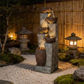Outdoor fountain, garden fountain with LED lights Outdoor fountain, garden fountain with LED lights