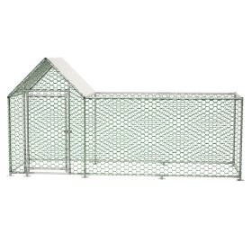 10x3FT Metal Chicken Coop Run Backyard Hen House Poultry Habitat Cage w/Cover 10x3FT Metal Chicken Coop Run Backyard Hen House Poultry Habitat Cage w/Cover