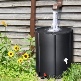 132 Gallon Folding Rain Barrel Water Collector Black 132 Gallon Folding Rain Barrel Water Collector Black